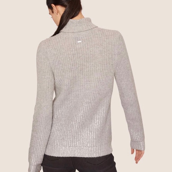 NWT Armani Exchange Foil Coated Turtleneck Sweater - Picture 3 of 11